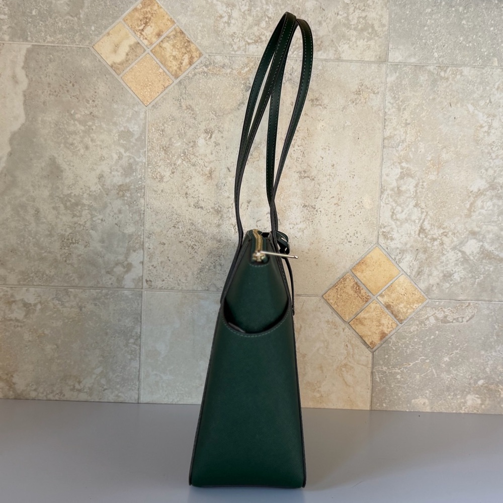 Michael Kors Marilyn LG Shoulder Tote Bag Dark Green - Picture 6 of 14